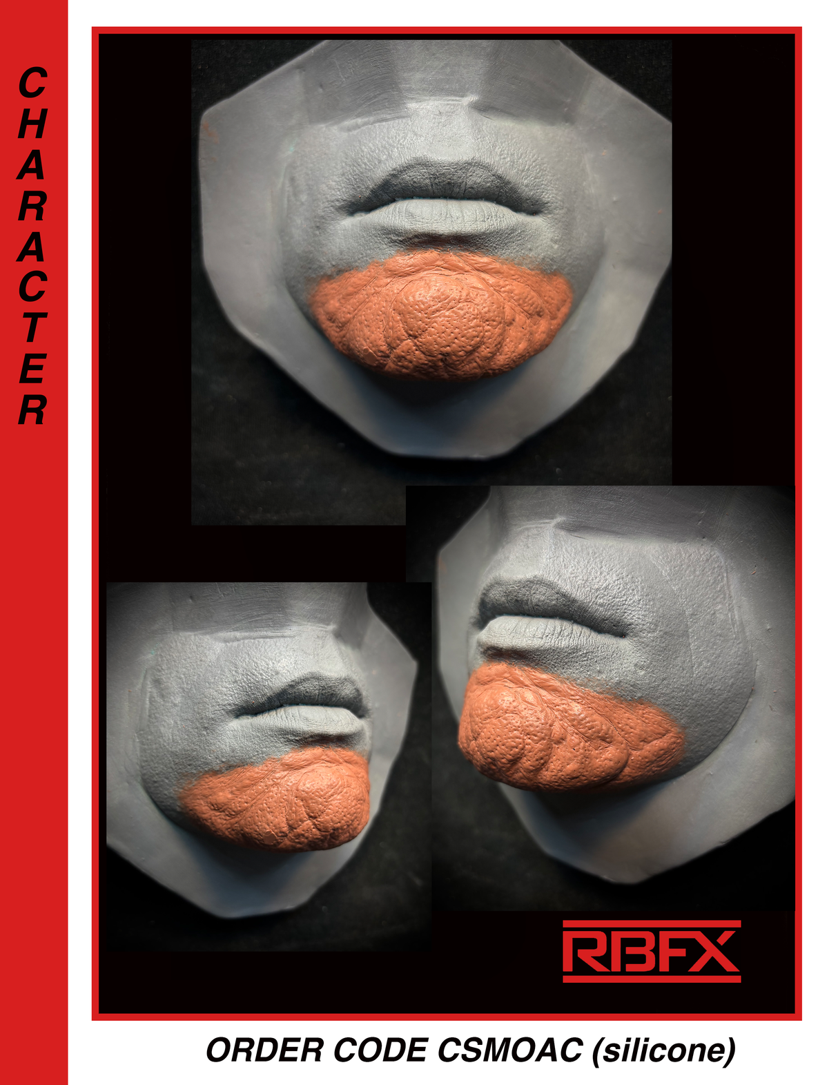 CSMOAC - MALE OLD AGE CHIN - silicone