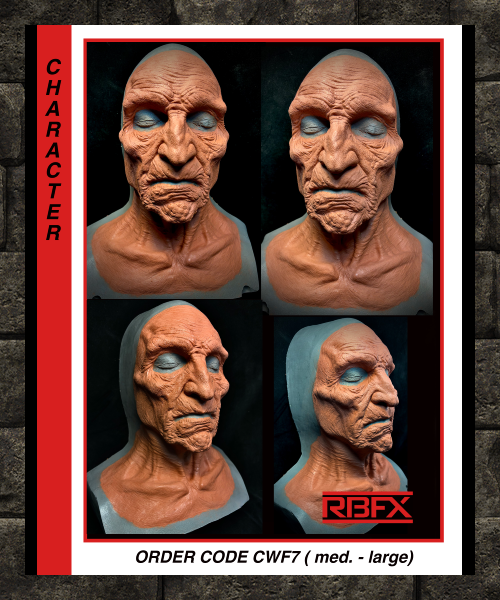CWF7 - WITCH/ CREEPY/ OLD MAN/ WIZARD - Foam Latex with Vacuum Form