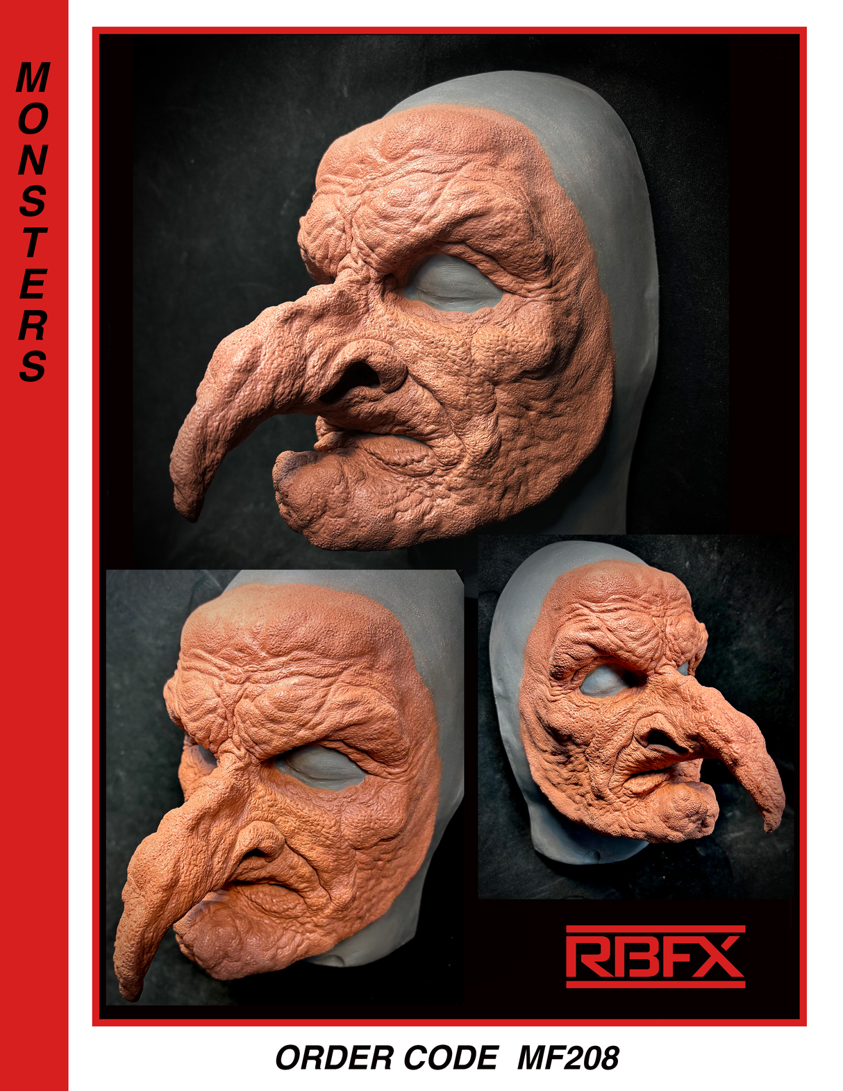 MF208 - GOBLIN/ORC/WITCH/ MONSTER Foam latex