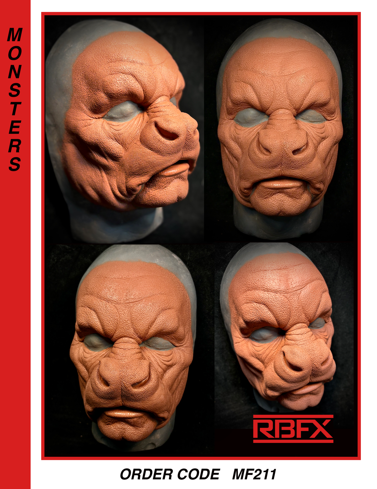 MF211 - BULL/BOVINE/MINOTAUR/ ANIMAL/ MONSTER- Foam Latex