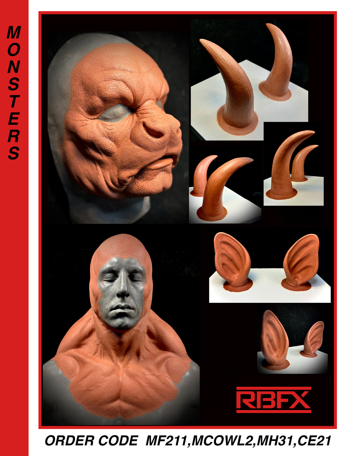 MF211/ MCOWL2 /MH31/ CE21 - BULL/MINOTAUR - Foam Latex