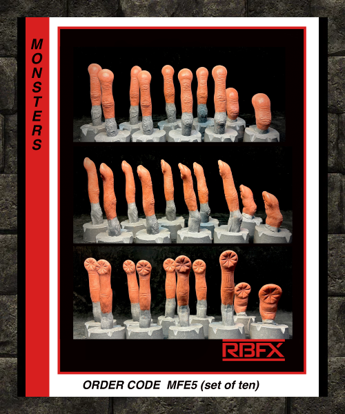 MFE5 - Finger Extensions/ Alien/Monster/Aquatic - Foam Latex