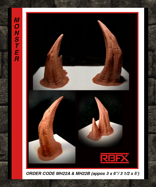 MH22A & MH22B – Large Horns/Devil/Demon/Monster - Foam Latex