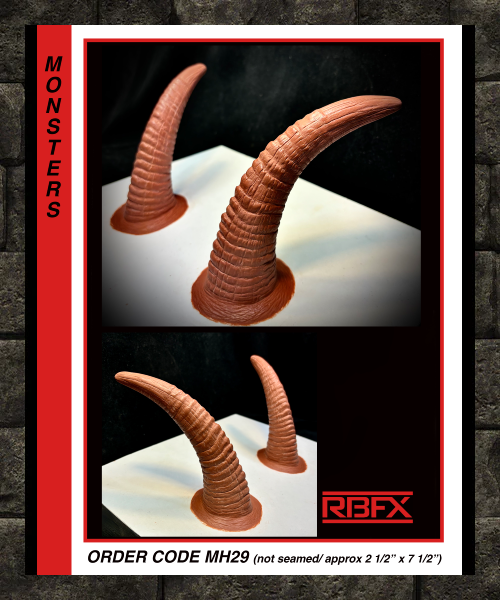 MH29 - Goat Horns/Animal Horns/ Demon/ Devil - Foam Latex