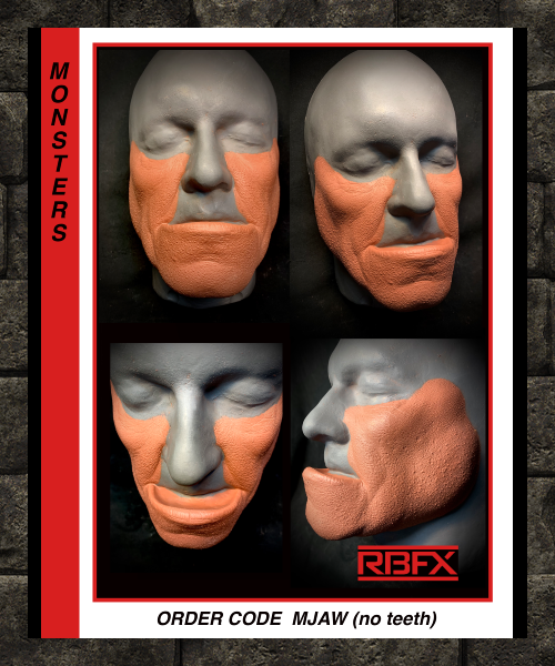 MJAW (NO TEETH) - OGRE/ORC/WEREWOLF/MONSTER - Foam Latex