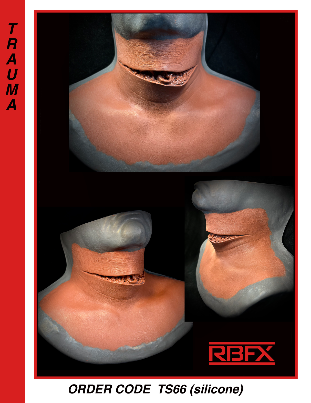 TS66 - SLIT NECK/ GORE/ SEVERE TRAUMA - Silcone