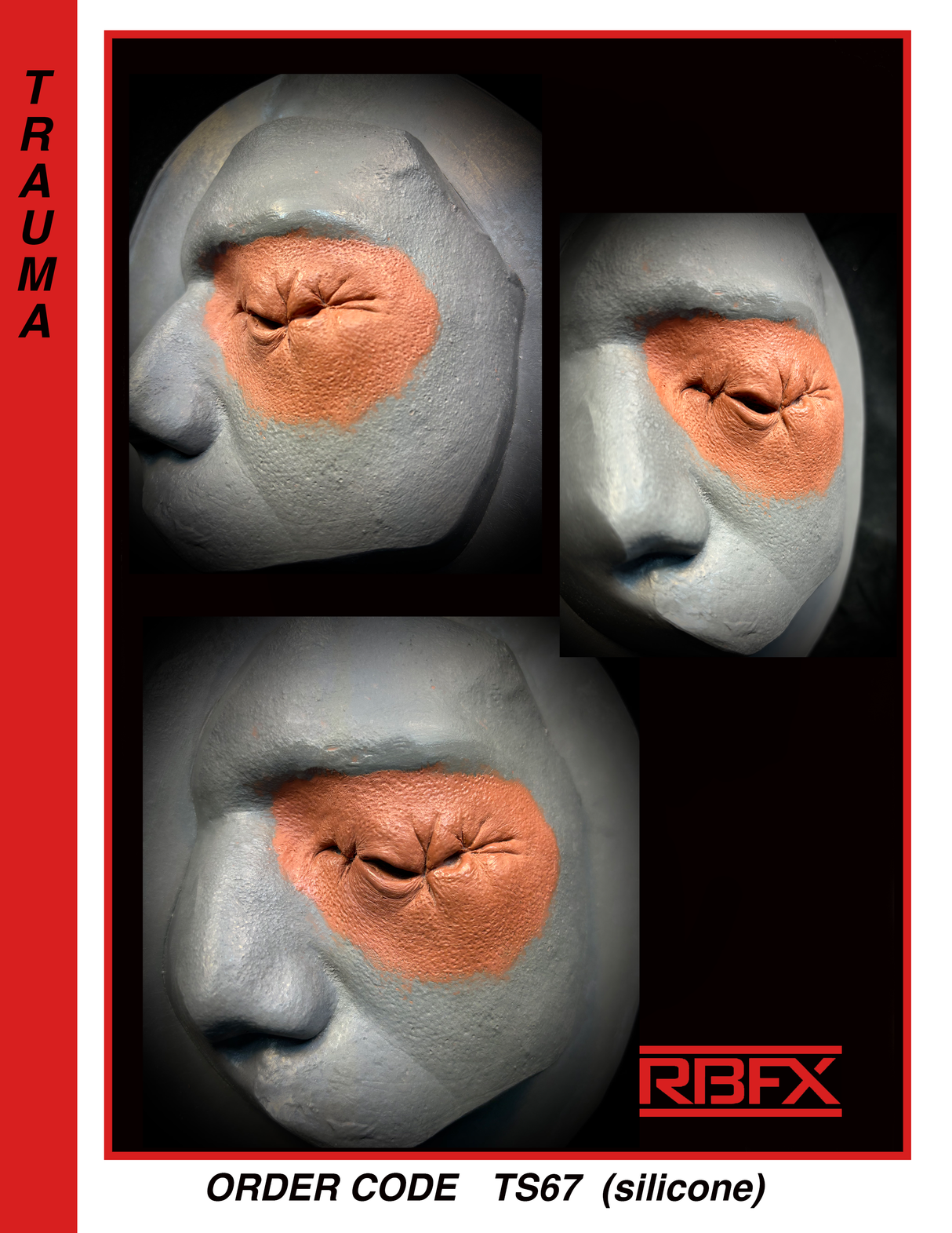 TS67 -Lt. Eye- Stitched/ Sewn Eye - Silicone