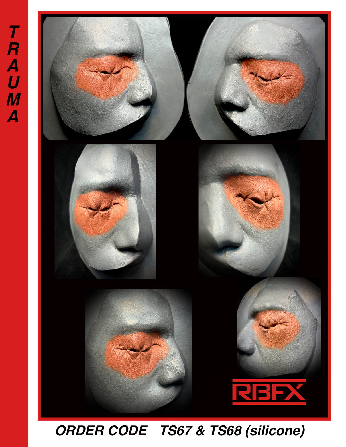 TS67 & TS68- Stitched/ Sewn Eyes - Silicone