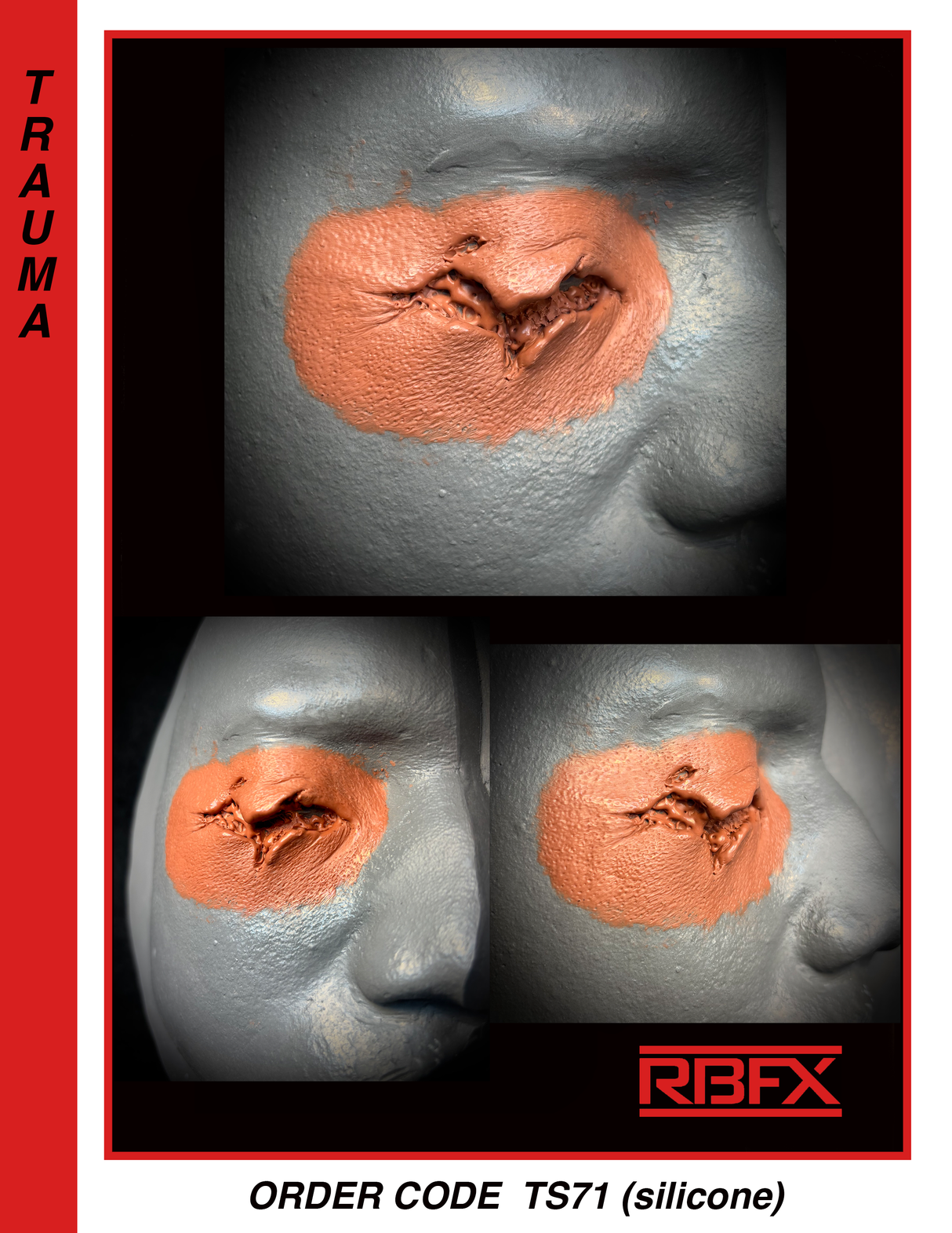 TS71 - SILICONE RT. EYE TRAUMA - Silicone