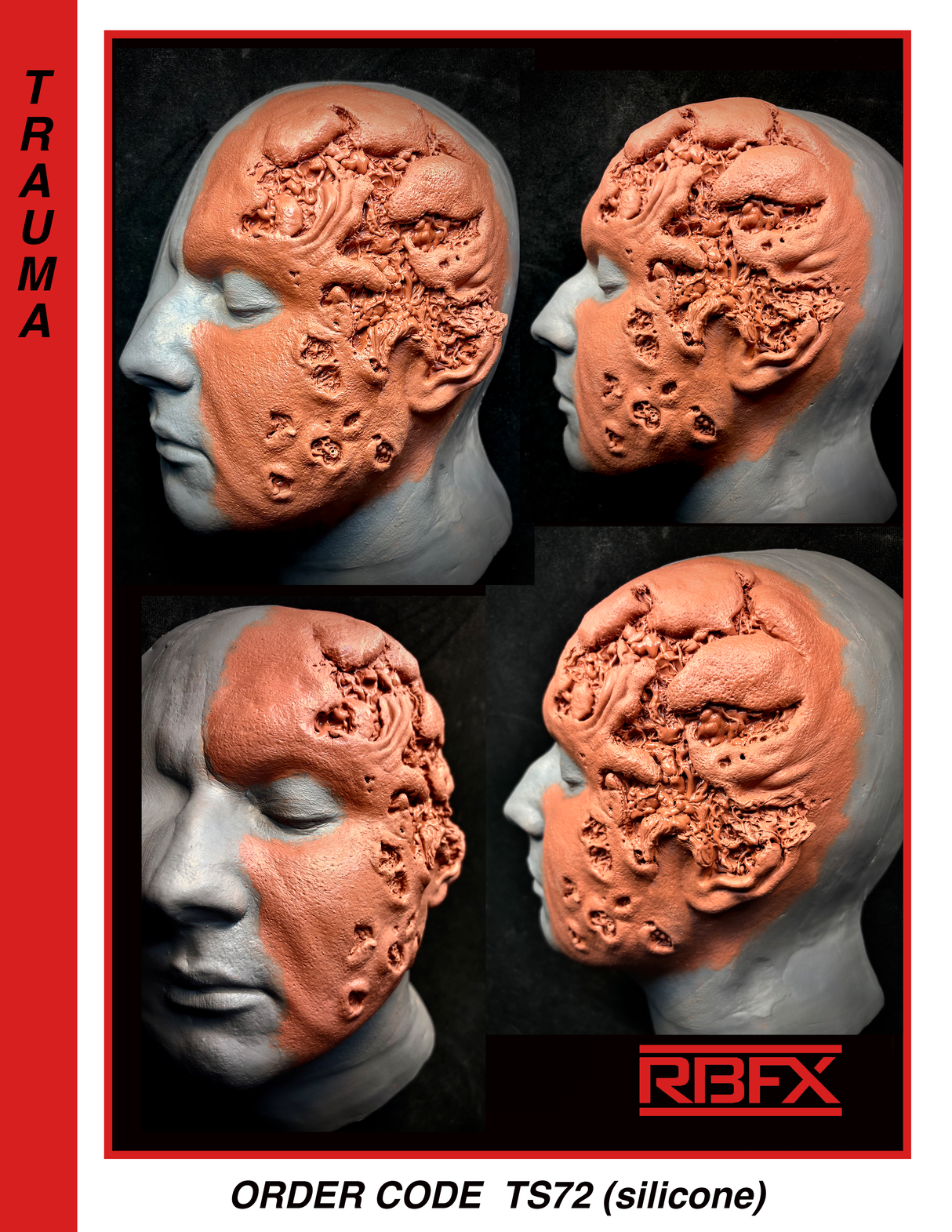 TS72/ Trauma/ Shotgun blast/ Gore/Zombie - Silicone