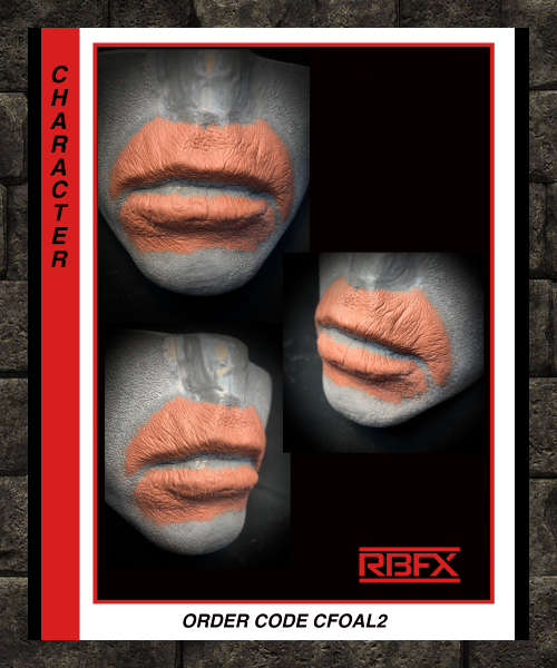 CFOAL2 - MALE OLD AGE LIPS  - Foam Latex