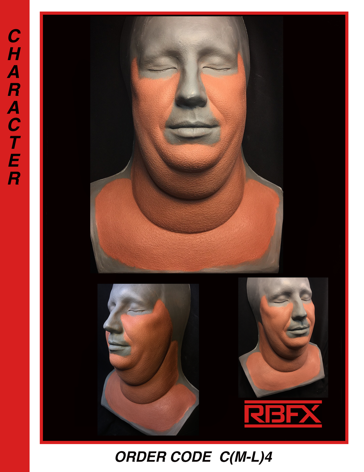 C (M-L) 4 Character Fat Neck Medium-Large - Foam Latex (7524343513346)