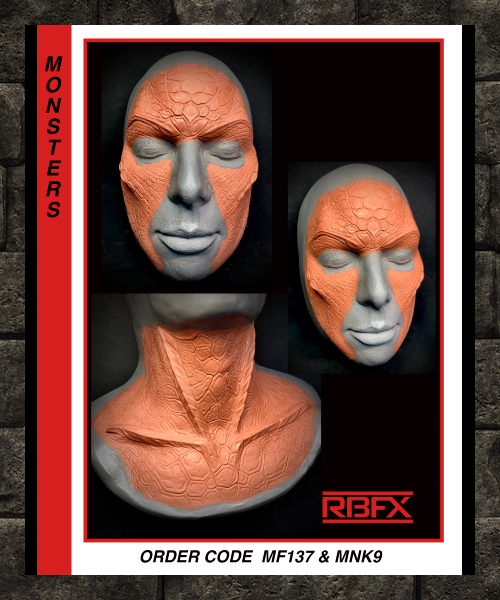 MF137 & MNK9 - ALIEN/ SNAKE/ REPTILE/ MONSTER - Foam latex