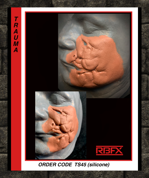 TS45 - TRAUMA CHEEK- DISFIGURED- SILICONE (7524446109954)