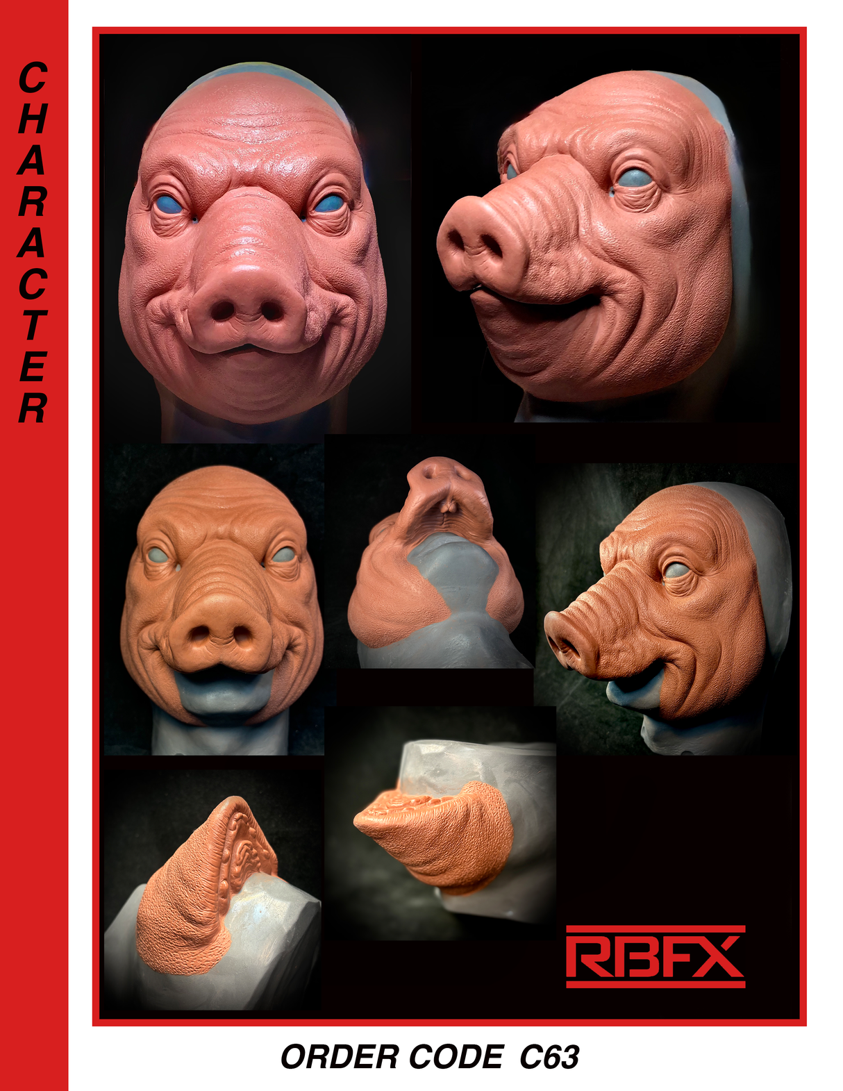 C63 - Pig Face - Foam Latex