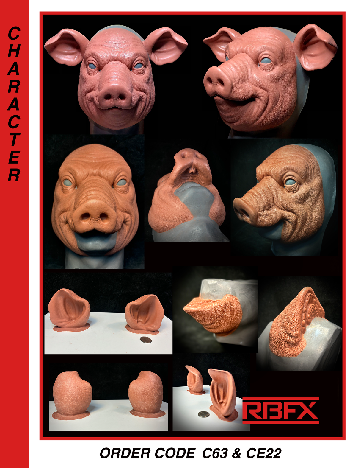 C63 & CE22 - Pig - Foam Latex