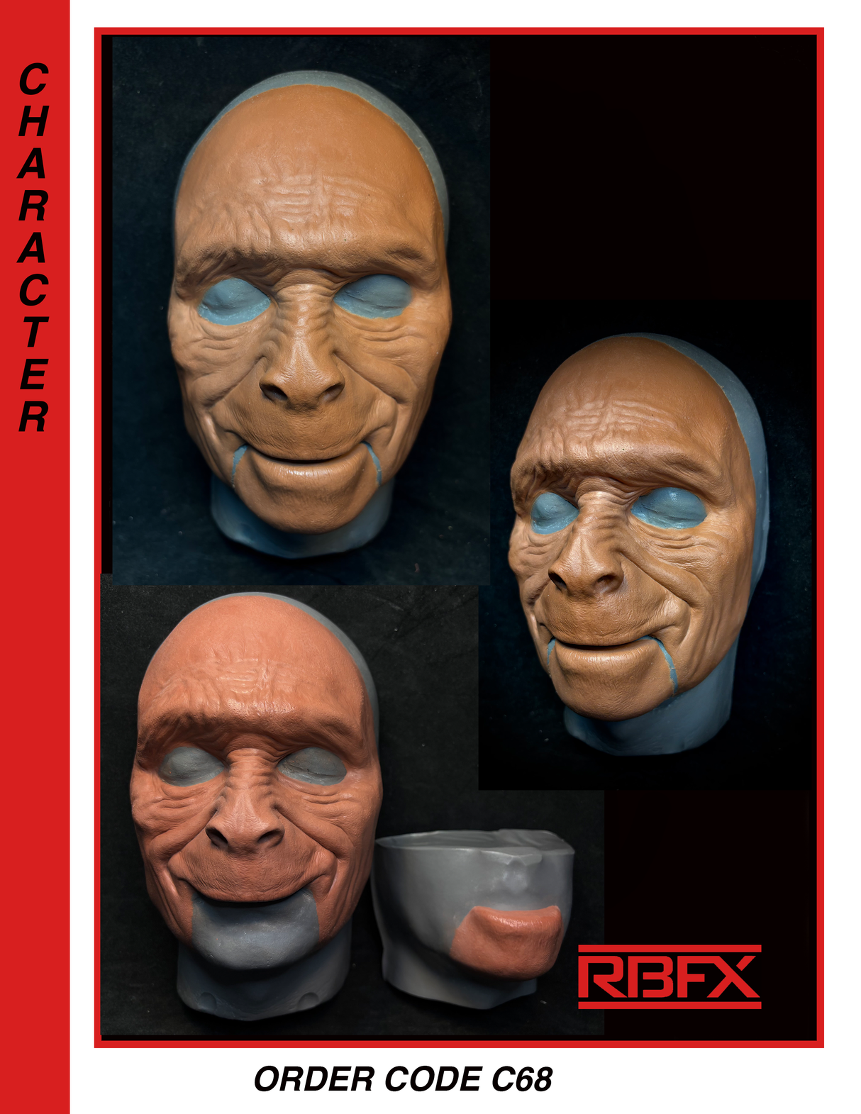 C68 - YETI/ BIG FOOT/MONKEY/PRIMATE/ SASQUATCH -  Foam Latex