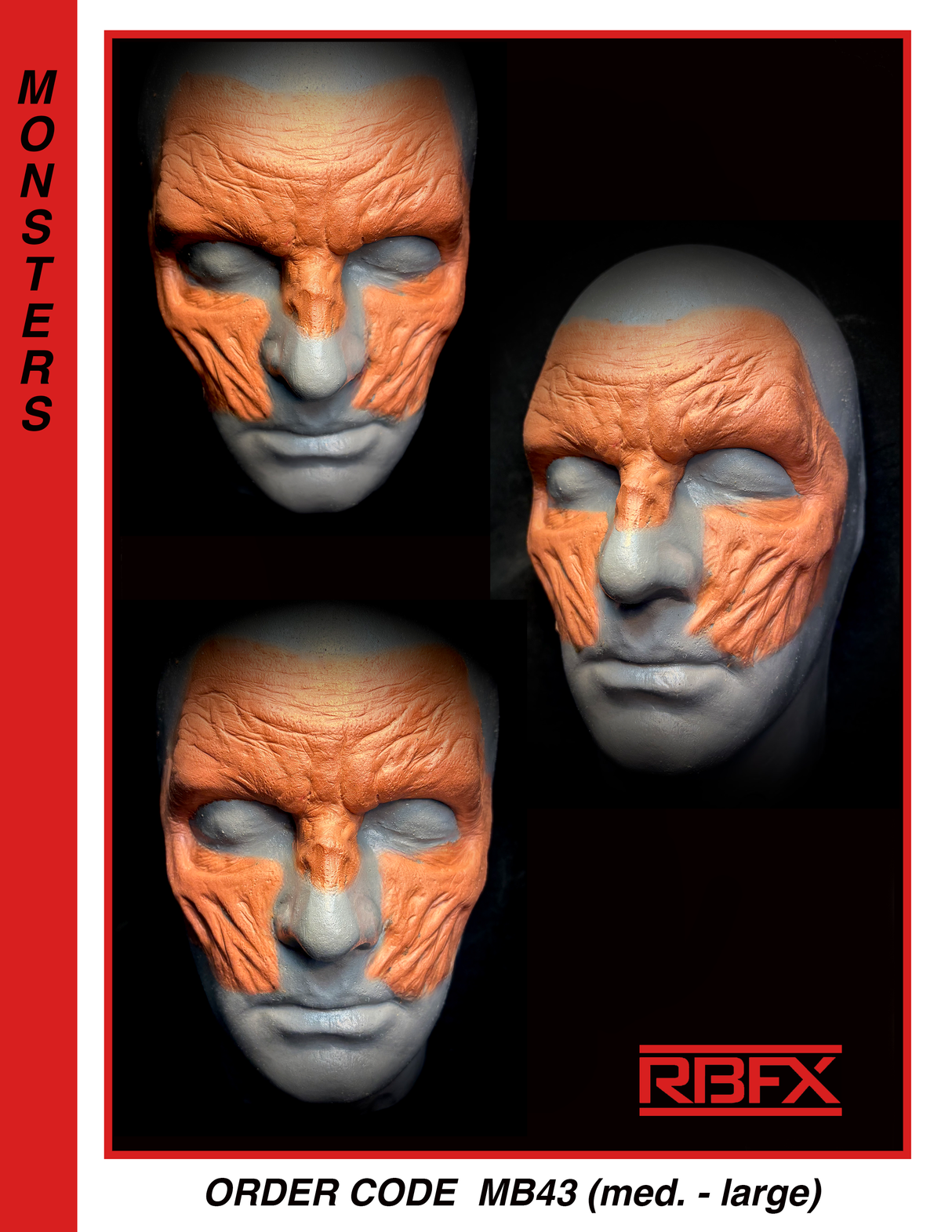 MB43 - Monster/Zombie/Demon/Vampire Brow - Foam Latex