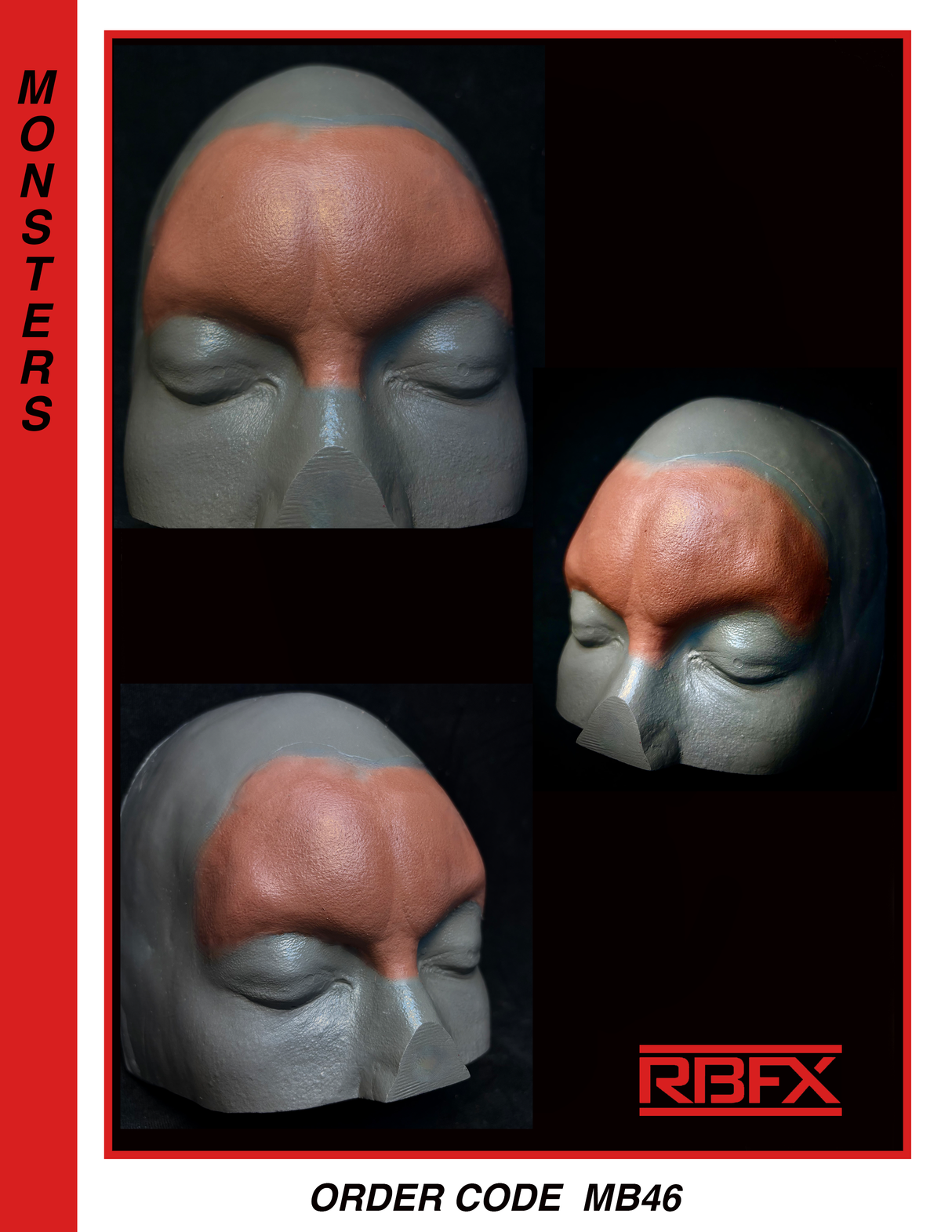 MB46 - ALIEN/ MONSTER/VAMPIRE/WEREWOLF/DEMON/BROW/ AQUATIC - Foam Latex