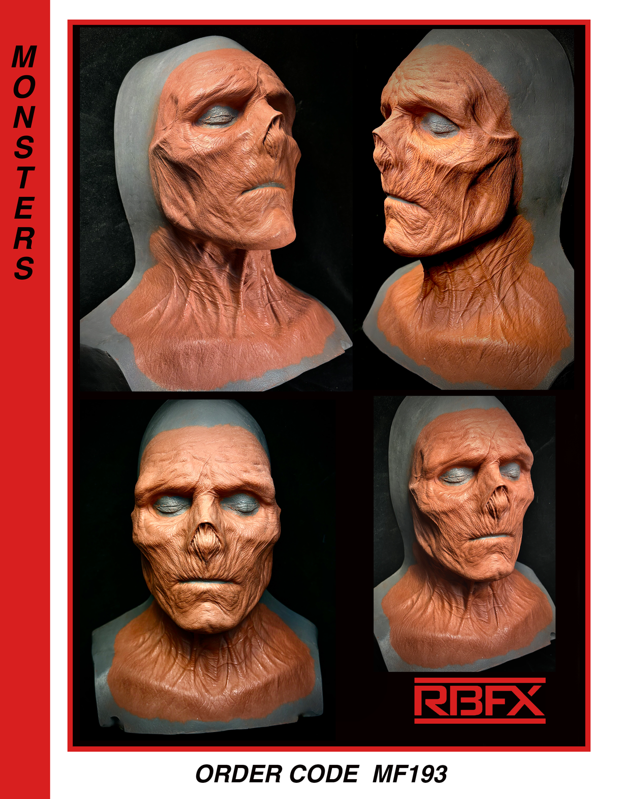 MF193 - ZOMBIE/ CORPSE/Monster - Foam Latex (comes with vacuform)