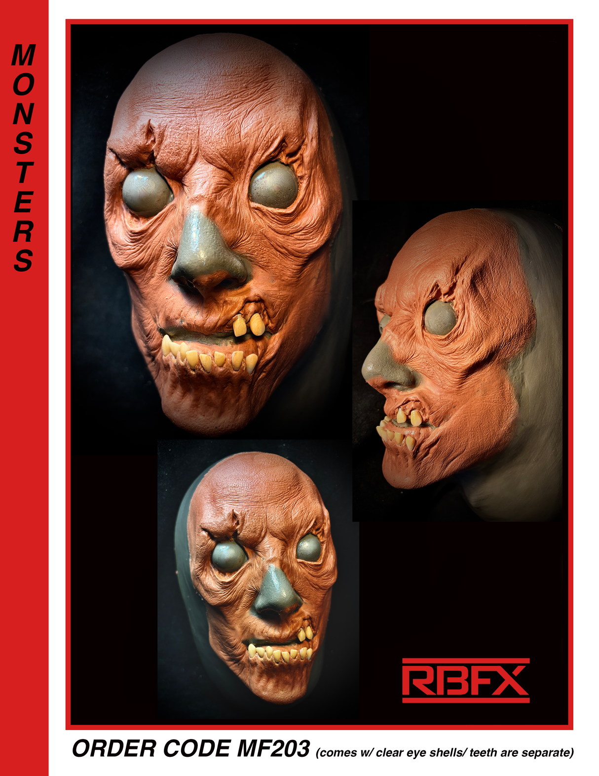 MF203 - MONSTER/DEMON/ZOMBIE/CREEPY - Foam Latex