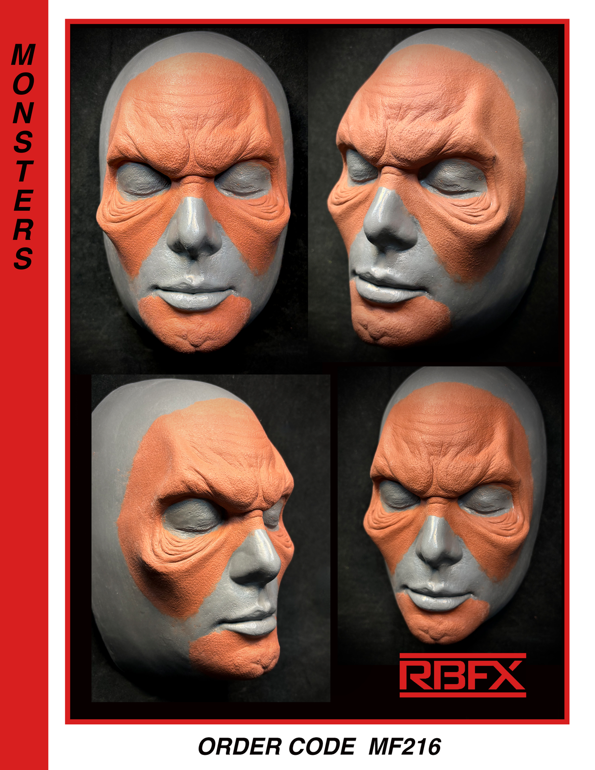 MF216 - ZOMBIE/ ALIEN/ MONSTER/DEMON - Foam Latex