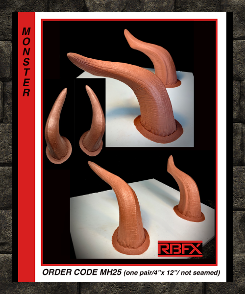 MH25 - LARGE HORNS/DEVIL/ DEMON/ANIMAL - Foam Latex