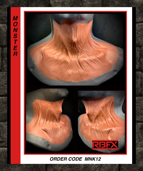 MNK12 - MONSTER/ ZOMBIE/CREATURE/NECK - Foam Latex