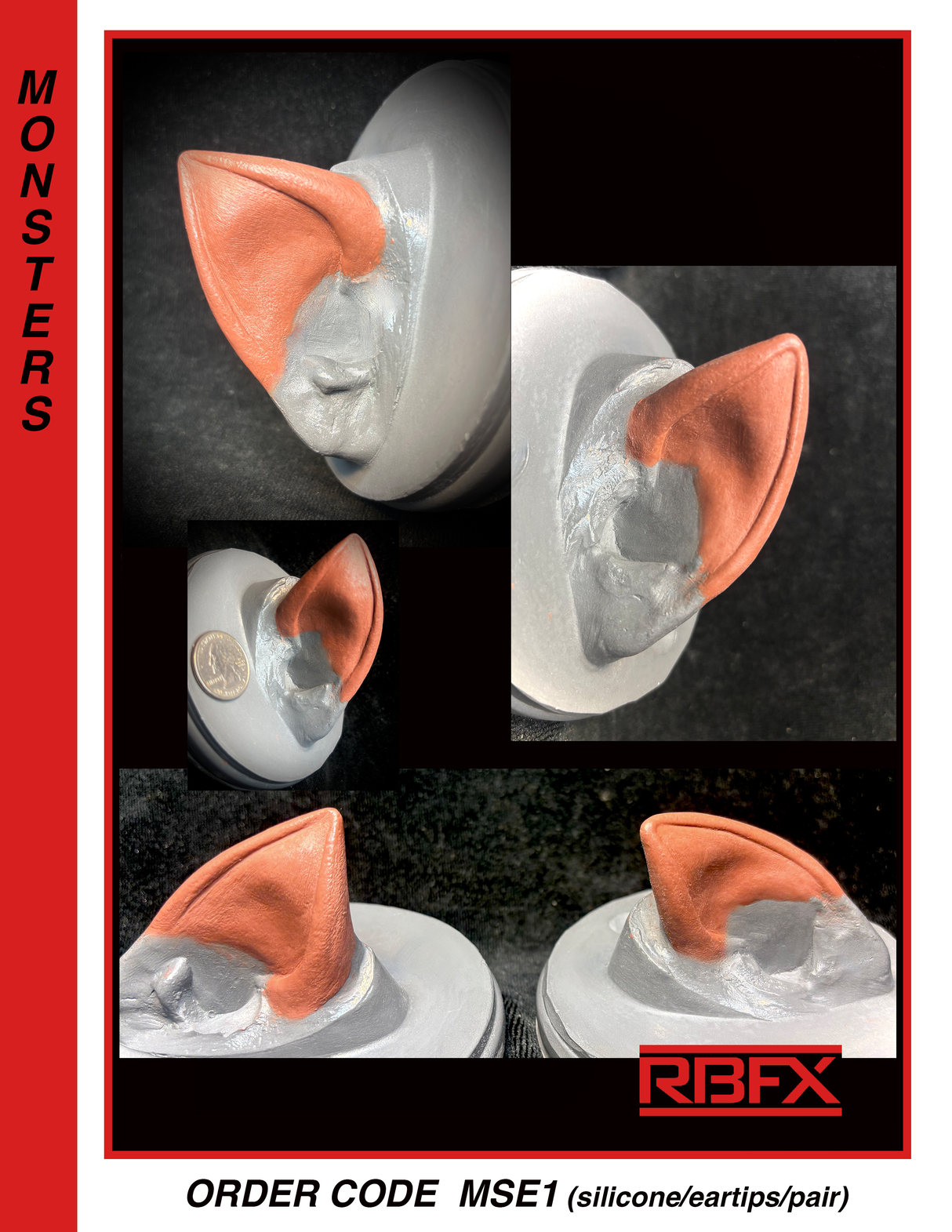 MSE1 - SILICONE ELF/MONSTER/ ALIEN EAR TIPS - silicone