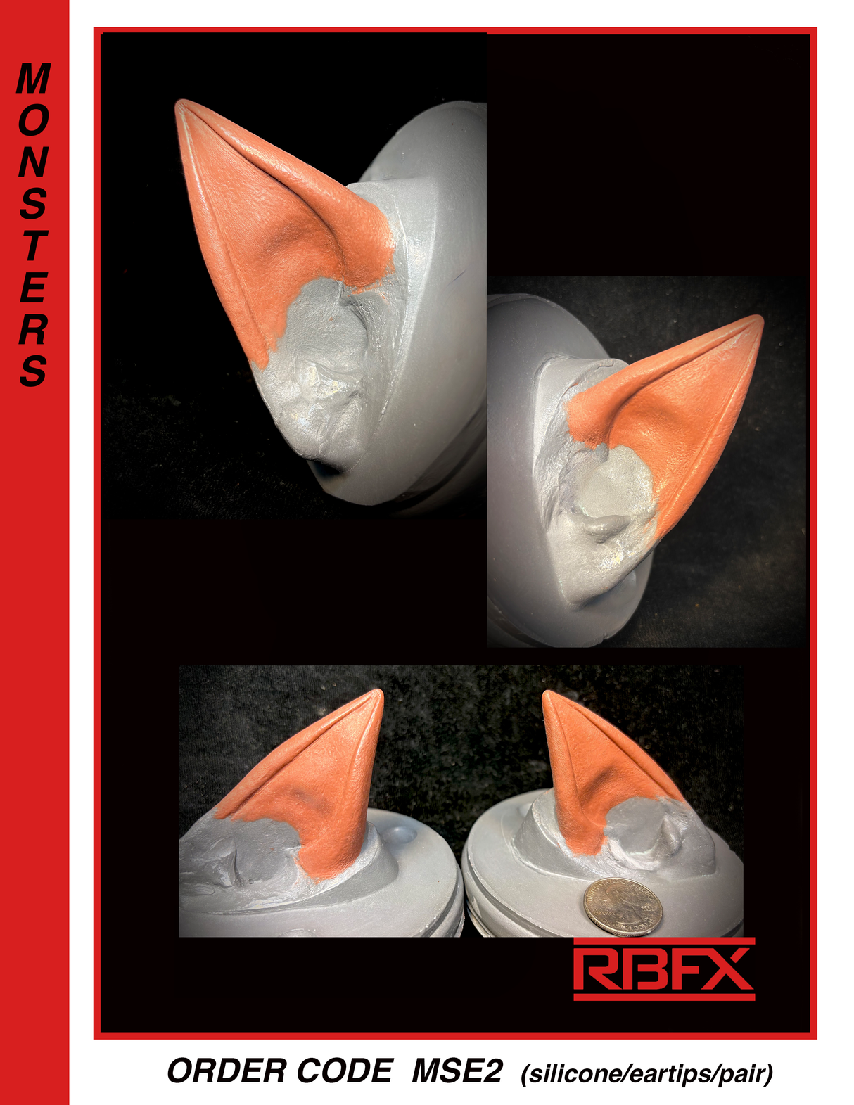 MSE2 - SILICONE ELF/MONSTER/ ALIEN EARS - silicone