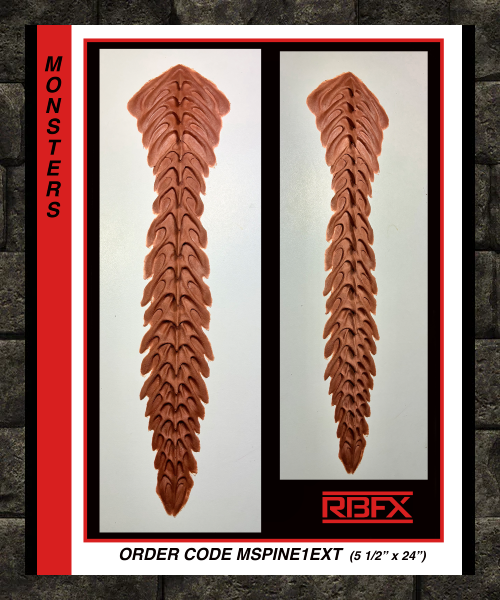 MSPINE1EXT- CREATURE/ MONSTER/ ALIEN/ ZOMBIE - Foam Latex