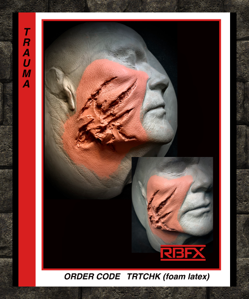 TRTCHK - RIGHT CHEEK TRAUMA/ ZOMBIE - Foam Latex