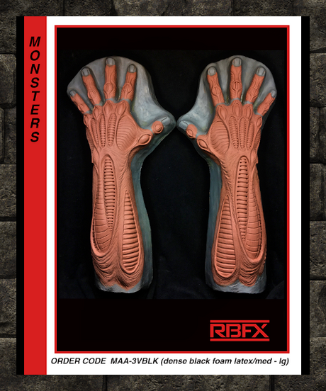 MAA-3VBLK - ALIEN HANDS -  Black Foam Latex (7524376838402)