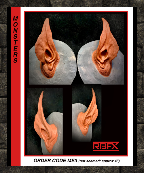 ME3 (NOT SEAMED) - ALIEN/MONSTER/FANTASY EARS - Foam Latex