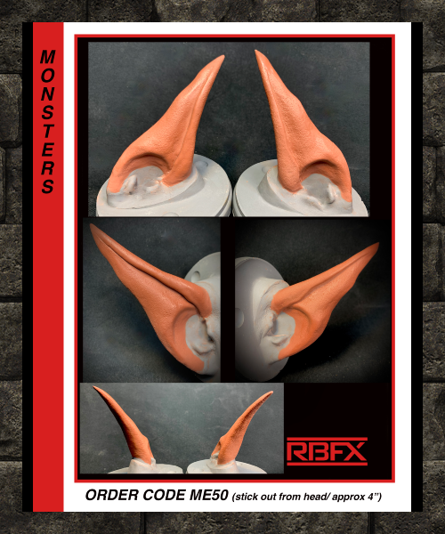 ME50 - FANTASY/ ELF/ CREATURE/ MONSTER EARS - Foam Latex