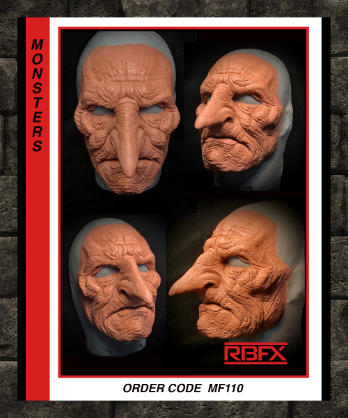 MF110 - goblin - monster - witch face  - Foam Latex (7524435525890)