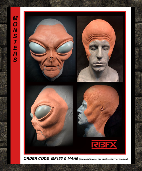 MF133 & MAH9 (NOT SEAMED) - ALIEN/ GREY ALIEN - Foam Latex