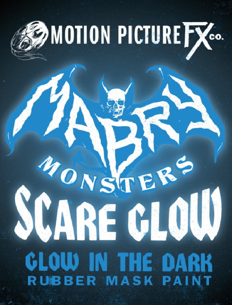 SCARE GLOW  "GLOW IN THE DARK"  Rubber Mask Paint Full Set - 8oz (All 3 Colors) (7524418027778)