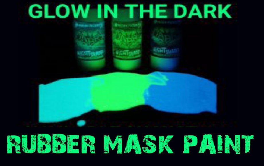 SCARE GLOW GLOW IN THE DARK Rubber Mask Paint Full Set - 8oz (All 3 –  Motion Picture F/X Company