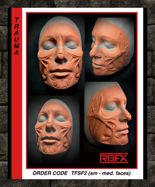 TFSF2 -SKINNED FACE/ TRAUMA/ ZOMBIE - Foam Latex