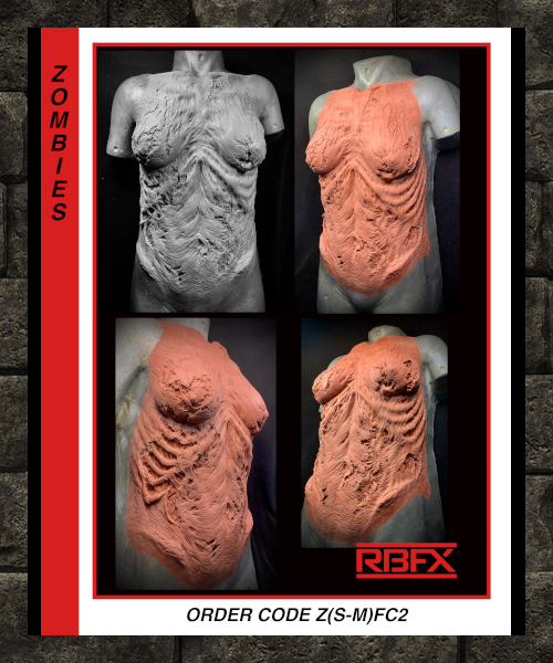 Z(S-M)FC2 FEMALE ZOMBIE CHEST  Small-Medium   FOAM LATEX (7524410065154)